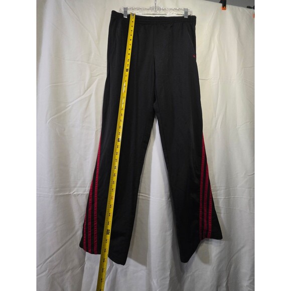 adidas Women's Black Track Pants XL Red 3-Stripes Embroidered Logo - Picture 2 of 5
